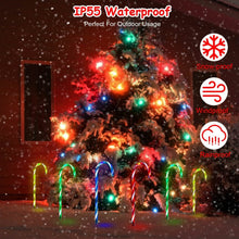 将图片加载到图库查看器,Solar Christmas Candy Cane Light IP55 Waterproof Stake Light