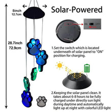 Load image into Gallery viewer, Solar Dog Claw Wind Chime Light