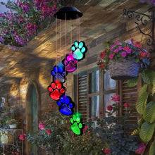 Load image into Gallery viewer, Solar Dog Claw Wind Chime Light
