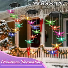 Load image into Gallery viewer, Solar Dragonfly Wind Chimes Lights