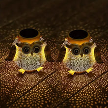 将图片加载到图库查看器,Solar Garden Hanging Light Owl Pattern