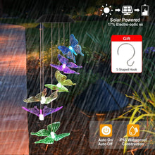 将图片加载到图库查看器,Solar LED Butterfly Wind Chimes