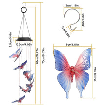 将图片加载到图库查看器,Solar LED Butterfly Wind Chimes