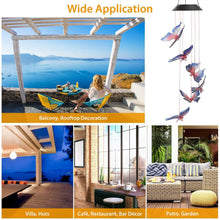 将图片加载到图库查看器,Solar LED Butterfly Wind Chimes
