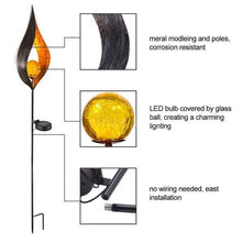 Load image into Gallery viewer, Solar LED Simulate Flame Light Lawn Lantern Lamp Waterproof Outdoor Lights