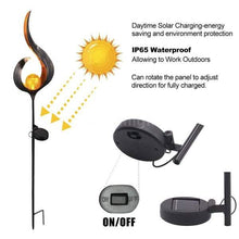 Load image into Gallery viewer, Solar LED Simulate Flame Light Lawn Lantern Lamp Waterproof Outdoor Lights