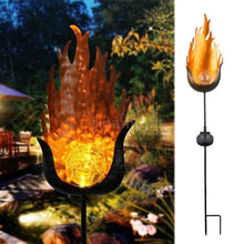 Load image into Gallery viewer, Solar LED Simulate Flame Light Lawn Lantern Lamp Waterproof Outdoor Lights