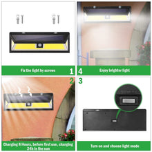 Load image into Gallery viewer, Solar Lights 180 LEDS Solar Wall Light