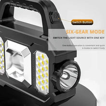 Load image into Gallery viewer, Solar Portable Flashlight & Handheld Searchlight with Side Lights