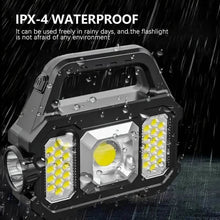 Load image into Gallery viewer, Solar Portable Flashlight & Handheld Searchlight with Side Lights