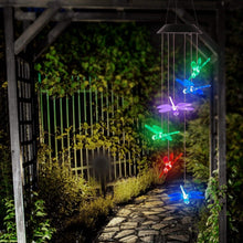 将图片加载到图库查看器,Solar Powered Dragonfly Lights Wind Chimes