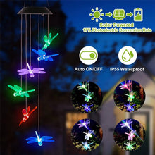 将图片加载到图库查看器,Solar Powered Dragonfly Lights Wind Chimes