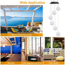 Load image into Gallery viewer, Solar Powered LED Ball Wind Chimes - Color Changing LED String Light