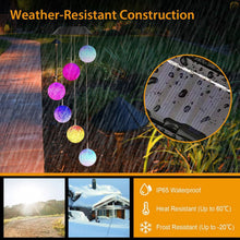 Load image into Gallery viewer, Solar Powered LED Ball Wind Chimes - Color Changing LED String Light