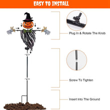 Load image into Gallery viewer, Solar Powered Scarecrow Shape Stake Light Halloween Decoration