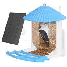 Load image into Gallery viewer, Solar Powered Smart Bird Feeder with PIR Motion AI Two-Way Audio