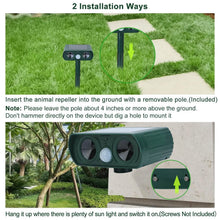 将图片加载到图库查看器,Solar Powered Ultrasonic Animal Repeller