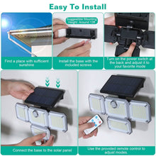 Load image into Gallery viewer, Solar Powered Wall Lights Outdoor Motion Sensor Lamps