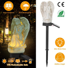 将图片加载到图库查看器,Solar Praying Angle Statue Garden Light