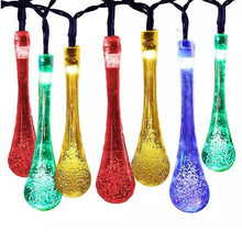 将图片加载到图库查看器,Solar String Lights 20ft 30 LED Water Drop Solar String Fairy Waterproof Lights
