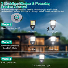 Load image into Gallery viewer, Solar Wall Light Outdoor Beads PIR Motion Sensor Remote Control Wireless Lamps