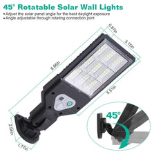Load image into Gallery viewer, Solar Wall Light Outdoor Beads PIR Motion Sensor Remote Control Wireless Lamps