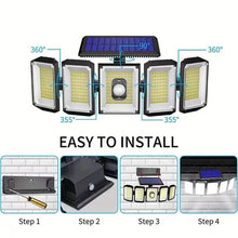 Load image into Gallery viewer, Solar Wall Light with 5 Adjustable Angle Heads