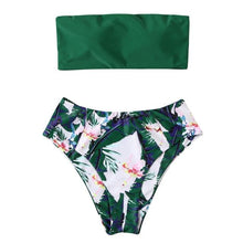 Load image into Gallery viewer, Solid Bikini Set Swimsuit Women Bikini Swimwear Female Halter Top Bathing Suit Swimming Wear Bikini High Cut Swimsuit High Waist Plus Size Summer Swimwear