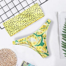 Load image into Gallery viewer, Solid Bikini Set Swimsuit Women Bikini Swimwear Female Halter Top Bathing Suit Swimming Wear Bikini High Cut Swimsuit High Waist Plus Size Summer Swimwear