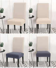 Load image into Gallery viewer, Solid Dining Chair Cover Elastic Half-wraped Seat Case for Kichen Wedding Banquet Hotel Chair Cushions Cover Removable Washable Dining Room Chair Slipcovers Dining Chair Covers Parsons Chair Slipcover Stretch Chair Covers for Dining Room