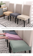 Load image into Gallery viewer, Solid Dining Chair Cover Elastic Half-wraped Seat Case for Kichen Wedding Banquet Hotel Chair Cushions Cover Removable Washable Dining Room Chair Slipcovers Dining Chair Covers Parsons Chair Slipcover Stretch Chair Covers for Dining Room
