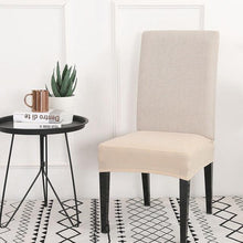 Load image into Gallery viewer, Solid Dining Chair Cover Elastic Half-wraped Seat Case for Kichen Wedding Banquet Hotel Chair Cushions Cover Removable Washable Dining Room Chair Slipcovers Dining Chair Covers Parsons Chair Slipcover Stretch Chair Covers for Dining Room