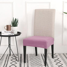 Load image into Gallery viewer, Solid Dining Chair Cover Elastic Half-wraped Seat Case for Kichen Wedding Banquet Hotel Chair Cushions Cover Removable Washable Dining Room Chair Slipcovers Dining Chair Covers Parsons Chair Slipcover Stretch Chair Covers for Dining Room
