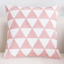 Load image into Gallery viewer, Solid Geometric Cushion Cover Pink Gray Blue Modern Decorative Throw Pillow Case Cushion Case for Room Bedroom Room Decorative Sofa Cushions Throw Pillows Cotton Pillow Covers Pillowcases 45x45