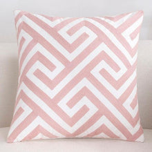 Load image into Gallery viewer, Solid Geometric Cushion Cover Pink Gray Blue Modern Decorative Throw Pillow Case Cushion Case for Room Bedroom Room Decorative Sofa Cushions Throw Pillows Cotton Pillow Covers Pillowcases 45x45