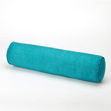 Load image into Gallery viewer, Solid Long Round Maternity Pillow Cotton linen Neck Headrest Body pillow Bed Chair Car Seat Backrest Sleeping Pillow Round Cervical Roll Cylinder Bolster Pillow with Removable Washable Cover, Ergonomically Designed for Head Neck Spine