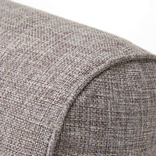 Load image into Gallery viewer, Solid Long Round Maternity Pillow Cotton linen Neck Headrest Body pillow Bed Chair Car Seat Backrest Sleeping Pillow Round Cervical Roll Cylinder Bolster Pillow with Removable Washable Cover, Ergonomically Designed for Head Neck Spine