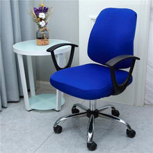 将图片加载到图库查看器,Solid Office Computer Chair Cover Spandex Split Seat Cover Universal Office Anti Dust Arm Chair Cover Washable Removable Spandex Rotating Boss Chair Slipcovers Anti-dust Soft Desk Chair Seat Protector for Dogs Cats Pets