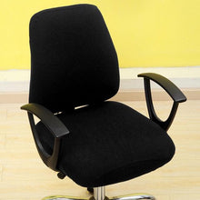 将图片加载到图库查看器,Solid Office Computer Chair Cover Spandex Split Seat Cover Universal Office Anti Dust Arm Chair Cover Washable Removable Spandex Rotating Boss Chair Slipcovers Anti-dust Soft Desk Chair Seat Protector for Dogs Cats Pets