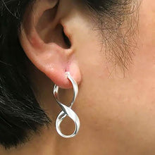 将图片加载到图库查看器,Solid Sterling Silver Figure 8 Earrings by Verona