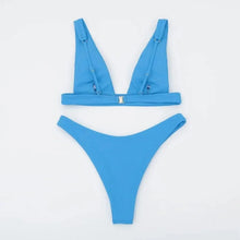 将图片加载到图库查看器,Solid Swimsuit Women Swimwear Modern Push Up Bikini Set Brazilian Bathing Suit Hot Summer Beach Wear Swimming Suit Women Swimwear Push Up Bikini Set Bathing Suit Summer Beach Wear