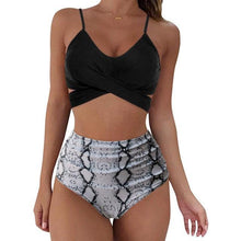 将图片加载到图库查看器,Solid Swimwear Women Top Swimsuit Bikini Solid Push Up High Cut Lace Up Halter Bikini Set Women High Waist Bikini Twist Front Swimsuits Lace Up Bikini Tops 2 Piece Bathing Suits Summer Swimsuit