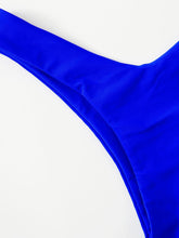 Load image into Gallery viewer, Solid Tie Bikini Padded Bra High Leg Bandage Push Up Bikini Set Brazilian Swimsuit Women Swimwear Rib Bikini Set High Cut Spaghetti Strap Two Piece Swimsuit Bathing Suit