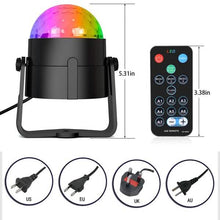 Load image into Gallery viewer, Sound Activated Rotating Disco Ball Party Lights Strobe Light