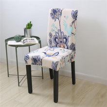 Load image into Gallery viewer, Spandex Chair Covers Printed Dining Room Stretch Seat Cover Chair Protective Case for Restaurant Banquet Kitchen Hotel Stretch Spandex Removable Washable Dining Chair Protector