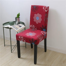 Load image into Gallery viewer, Spandex Chair Covers Printed Dining Room Stretch Seat Cover Chair Protective Case for Restaurant Banquet Kitchen Hotel Stretch Spandex Removable Washable Dining Chair Protector