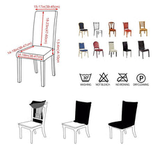 Load image into Gallery viewer, Spandex Chair Covers Printed Dining Room Stretch Seat Cover Chair Protective Case for Restaurant Banquet Kitchen Hotel Stretch Spandex Removable Washable Dining Chair Protector