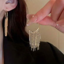将图片加载到图库查看器,Sparkling Tassel Design Dangle Earrings