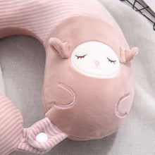 Load image into Gallery viewer, Special U-shaped Animal Shape Neck Pillow Rest Plush Pillow Travel Pillow Cartoon Animal Car Headrest Dolls Airplane Pillow Travel Pillow Cartoon U Shape Travel Pillow Car Neck Support Rest Cushion For Airplane Bus Train Home Office Soft Plush