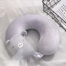 Load image into Gallery viewer, Special U-shaped Animal Shape Neck Pillow Rest Plush Pillow Travel Pillow Cartoon Animal Car Headrest Dolls Airplane Pillow Travel Pillow Cartoon U Shape Travel Pillow Car Neck Support Rest Cushion For Airplane Bus Train Home Office Soft Plush